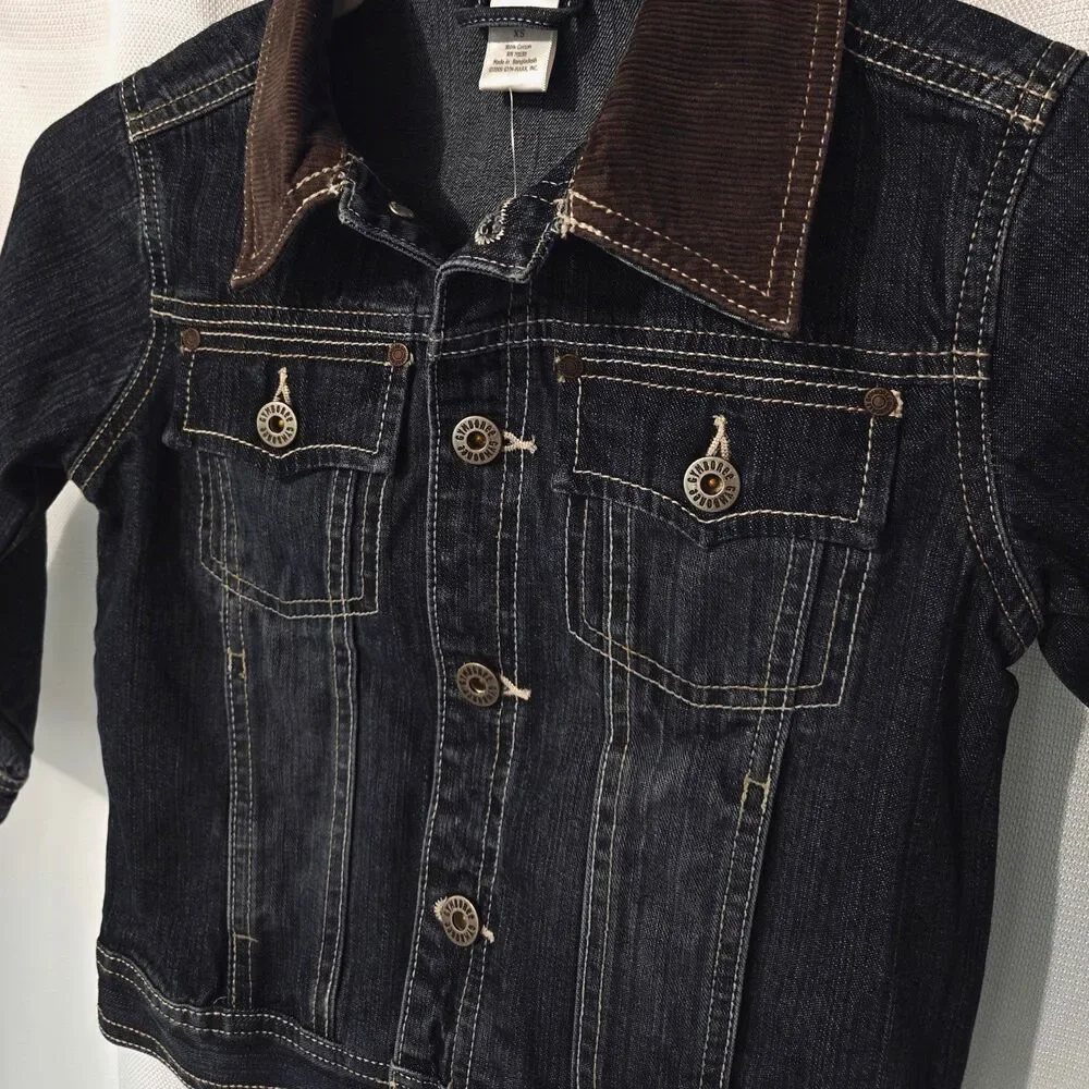 NWT Gymboree Boys Denim Jacket 3T 4T XS  XSmall Kids Trucker Corduroy Jean New